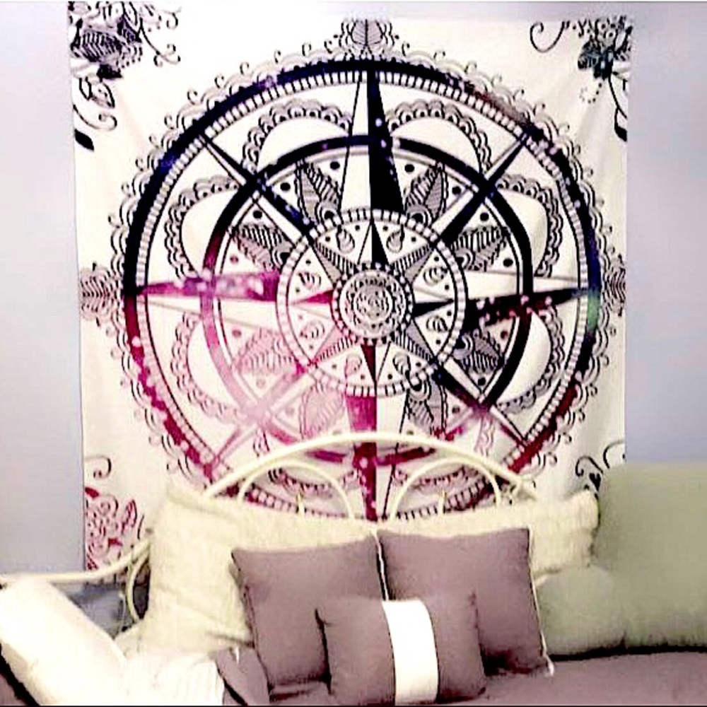 Purple compass style tapestry